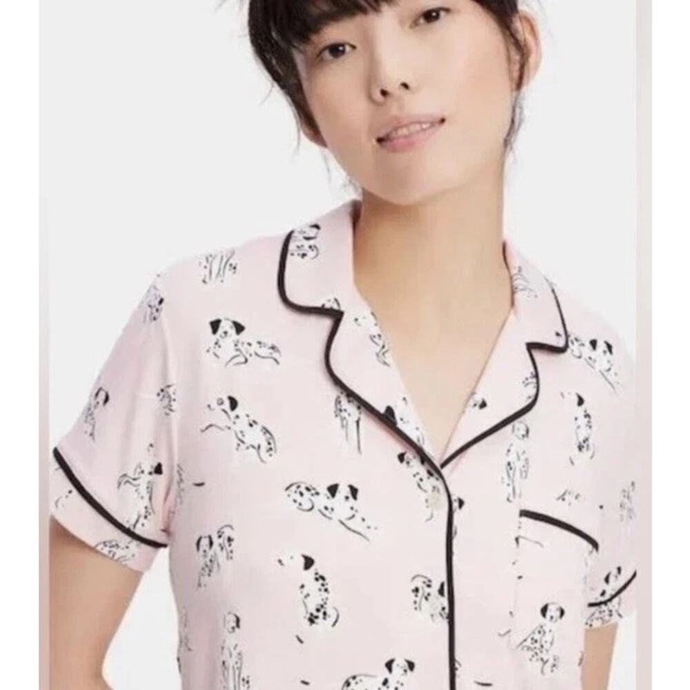 Kate Spade Women's Sz LRG Dalmations Dogs Pajama Top Sleepwear